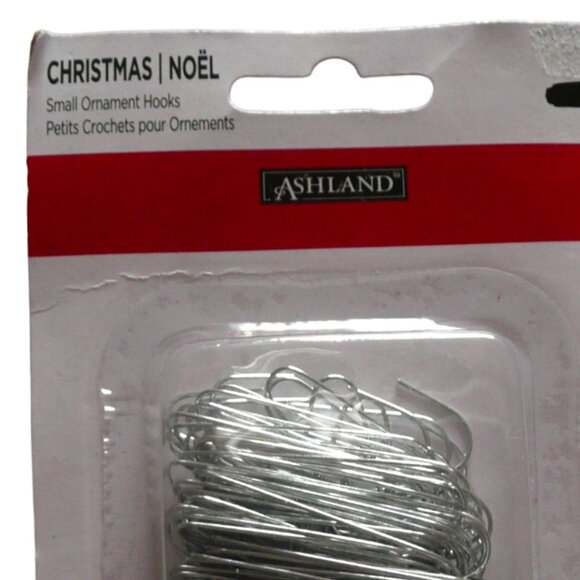 Ashland Christmas Tree Small Ornament Hooks (120 PC) Silver - Picture 2 of 2